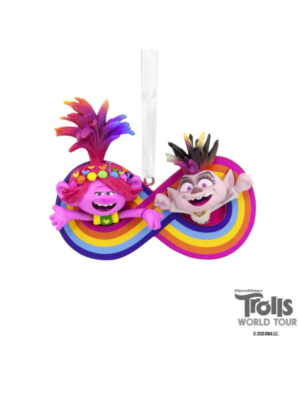 HALLMARK Poppy and Queen Barb Christmas Ornament Trolls World Tour 2021 New